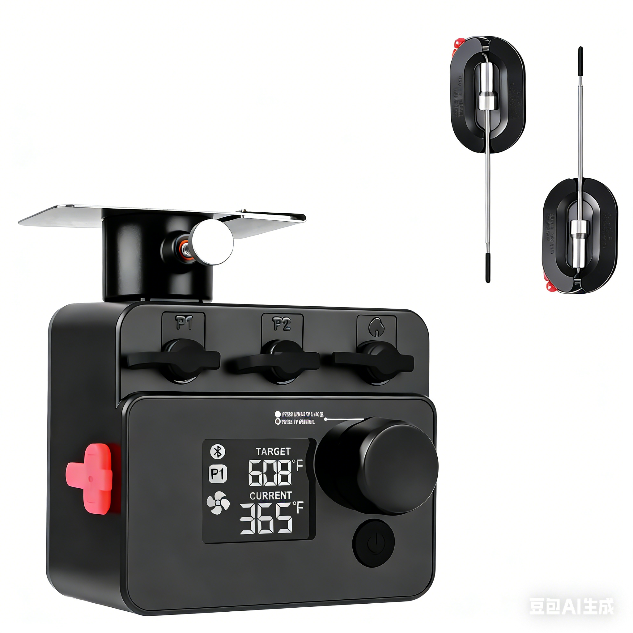 Hymeter Bluetooth Smoker Temperature Controller with Fan,Suitable for Big Green Egg, Kamado Joe, Primo, Vision Grill, Akorn Kamado