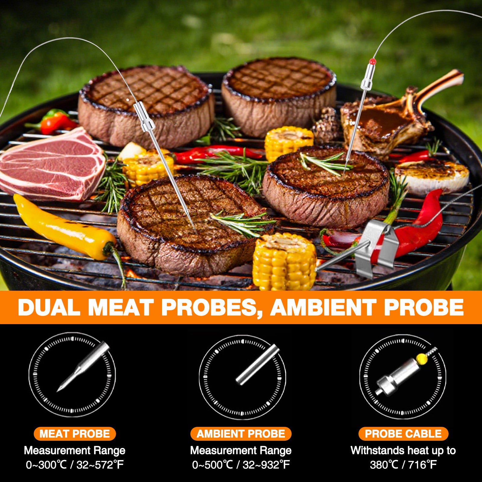 Hymeter Bluetooth Smoker Temperature Controller with Fan,Suitable for Big Green Egg, Kamado Joe, Primo, Vision Grill, Akorn Kamado